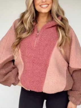 Oversized Sherpa Quarter Zip